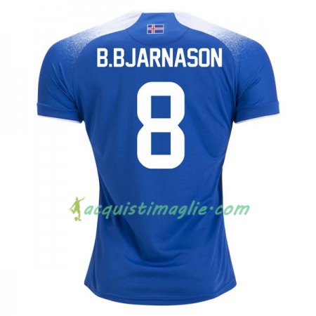 Divisa di Calcio Islanda B.Bjarnason 8 Prima Mondiali 2018